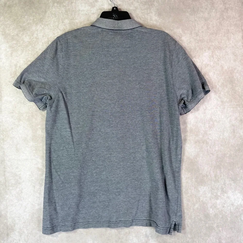 Banana Republic Polo Shirt Mens XL Navy Birdseye Organic Cotton Pique 554526-07